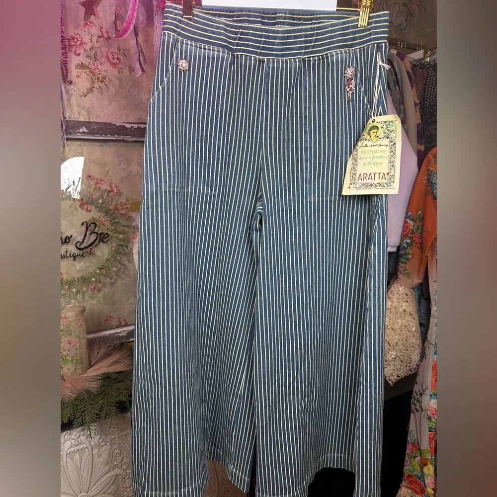 🆕 Aratta- ALAIA STRIPE DENIM PANTS